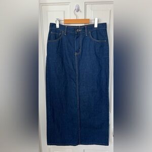 Levi's Blue Denim Maxi Skirt
